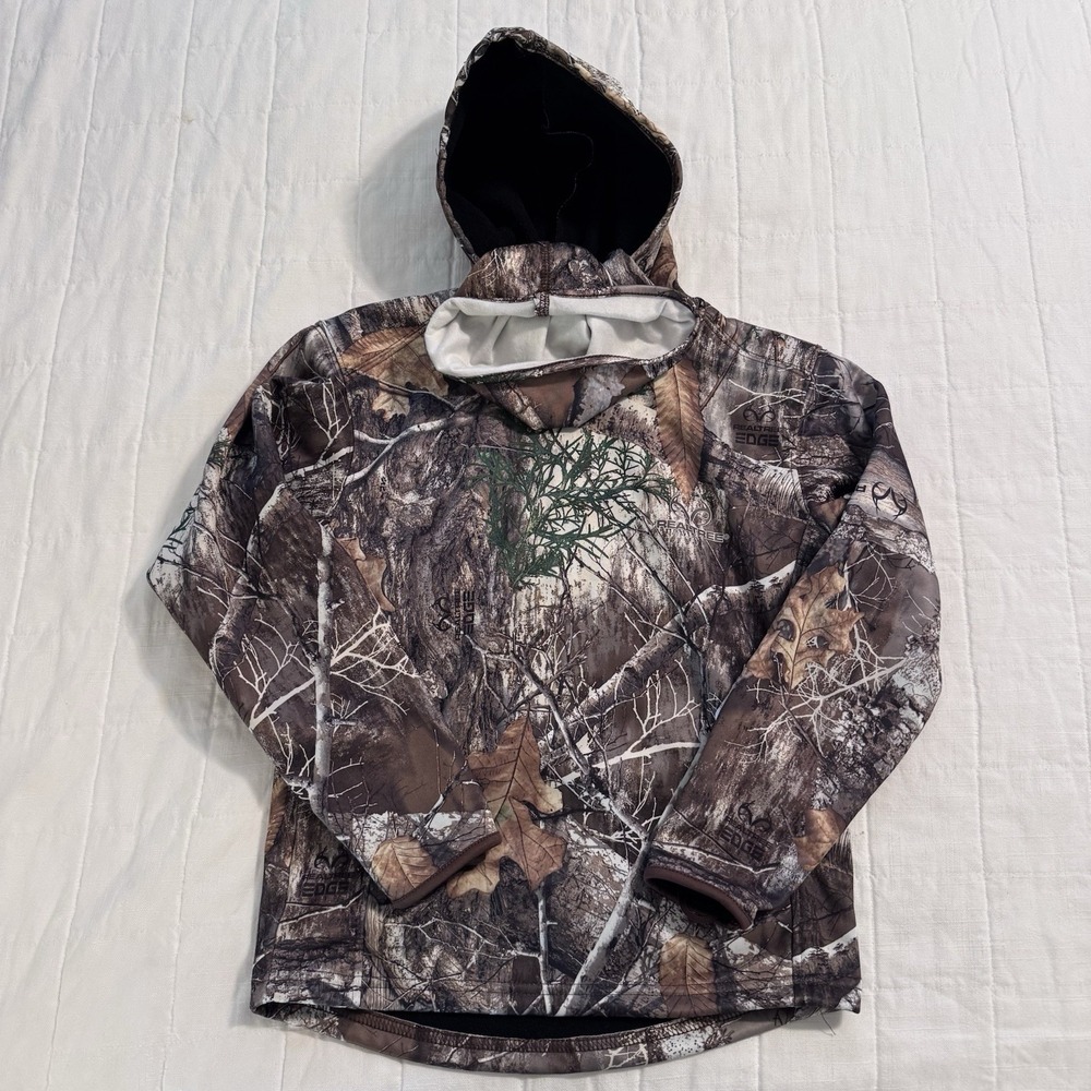 Realtree Boys Small 6-7 Camo‎ Pullover Hoodie Outdoor Hunting Built-in Gaiter
